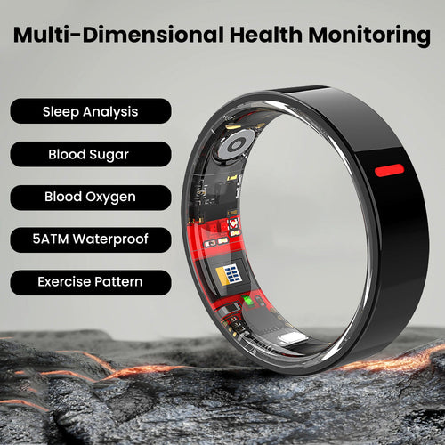 Zegory R05 Blood Sugar Blood Pressure Blood oxygen HRV Sleep Monitoring Waterproof Smart Ring
