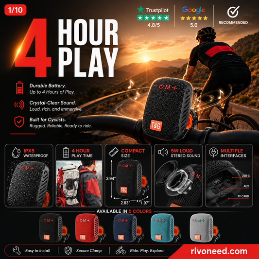 Waterproof Bicycle Bluetooth Speaker with Mounting Bracket