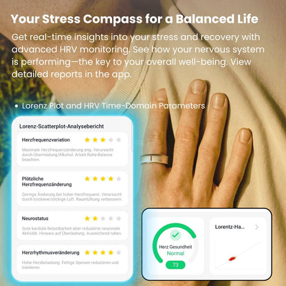 Zegory R05 Blood Sugar Blood Pressure Blood oxygen HRV Sleep Monitoring Waterproof Smart Ring