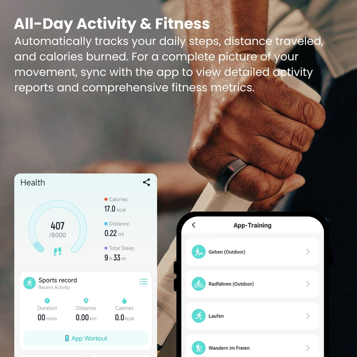 Zegory R05 Blood Sugar Blood Pressure Blood oxygen HRV Sleep Monitoring Waterproof Smart Ring