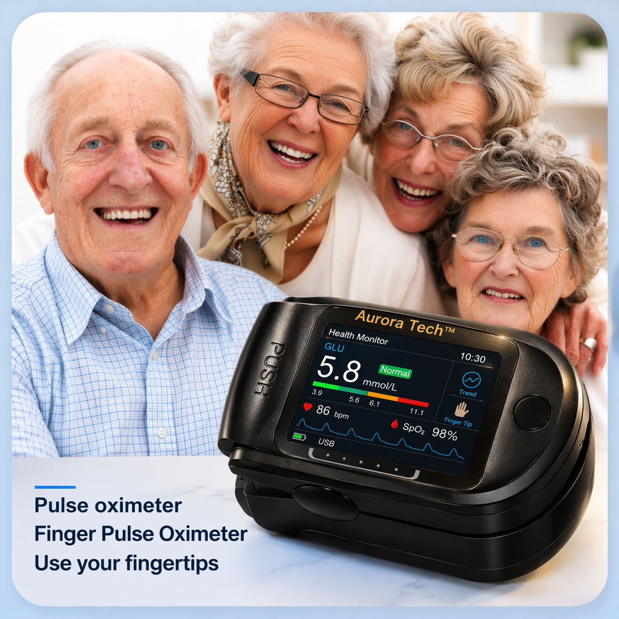 🩺Aurora Tech™ Non-Invasive AI Blood Sugar Analyzer | High-Precision 99.9% Accuracy | TGA Certified