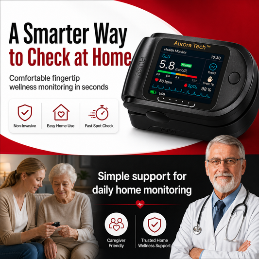 Aurora Tech™ Non-Invasive AI Blood Sugar Analyzer