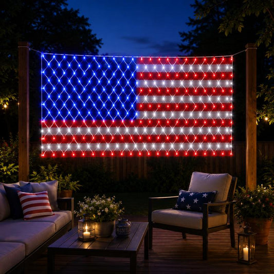 Solar American LED Flag - Celebrate America's 250th Birthday